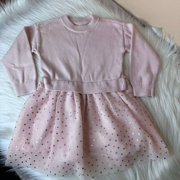 Gap Toddler 2-in-1 Sweater Tulle Dress Misty Rose Size 2 - Picture 8 of 8